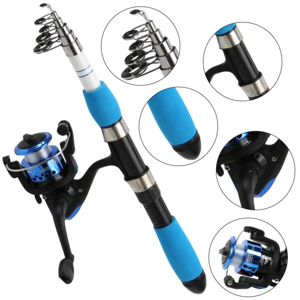 Sougayilang Fishing Rod Full Kits with AK200 Spinning Reel and 100m Fishing Line and Lure Set Travel Fishing Gear Accessorie Bag - Image 3