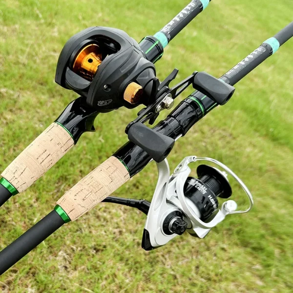 Fishing Rod Reel Kit 1.8/2.1m 4/5 Section Casting Ultralight Pole 7.2:1/5.2:1 Gear Ratio Reel Max 8kg Freshwater Line WT.4-10LBS - Image 4