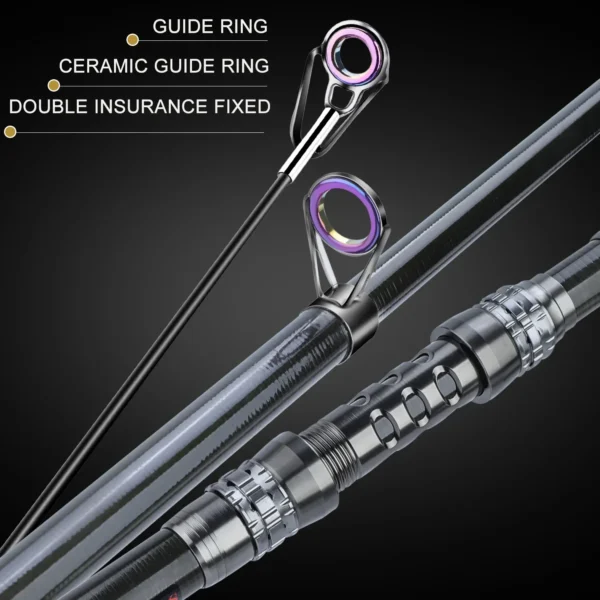 Sougayilang Fishing Rod and Reel Combo Telescopic Fishing Rod Spinning Reel Max Drag 20Kg for Saltwater Freshwater Beach Fishing - Image 3