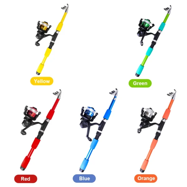 FISH KING1.8/2.1m Telescopic Fishing Rod Reel Combo Full Kit Carbon Fiber Rod Pole Spinning Reel Fishing Bag Case Pesca Gear Set - Image 3